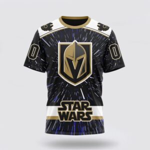 NHL Vegas Golden Knights 3D T Shirt X Star Wars Meteor Shower Design Unisex Tshirt 1