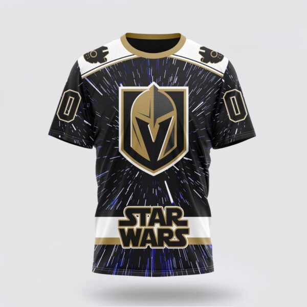 NHL Vegas Golden Knights 3D T Shirt X Star Wars Meteor Shower Design Unisex Tshirt