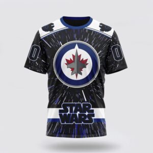 NHL Winnipeg Jets 3D T Shirt X Star Wars Meteor Shower Design Unisex Tshirt 1