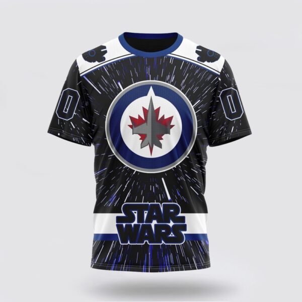 NHL Winnipeg Jets 3D T Shirt X Star Wars Meteor Shower Design Unisex Tshirt