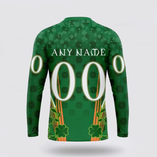 Personalized NHL Anaheim Ducks Crewneck Sweatshirt Full Green Design For St Patrick’s Day