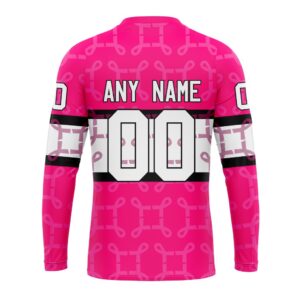 Personalized NHL Anaheim Ducks Crewneck Sweatshirt I Pink I Can In October We Wear Pink Breast Cancer 2