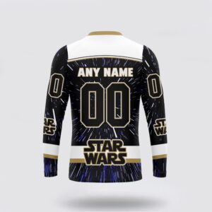 Personalized NHL Anaheim Ducks Crewneck Sweatshirt X Star Wars Meteor Shower Design 2