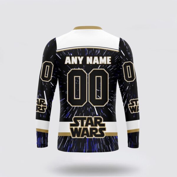 Personalized NHL Anaheim Ducks Crewneck Sweatshirt X Star Wars Meteor Shower Design