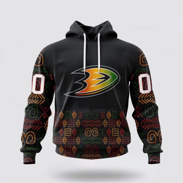 Personalized NHL Anaheim Ducks Hoodie Special Design For Black History Month 3D Hoodie