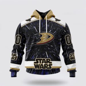 Personalized NHL Anaheim Ducks Hoodie X Star Wars Meteor Shower Design 3D Hoodie 1 1
