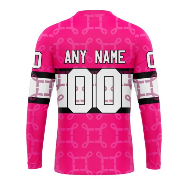 Personalized NHL Arizona Coyotes Crewneck Sweatshirt I Pink I Can In October We Wear Pink Breast Cancer