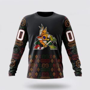 Personalized NHL Arizona Coyotes Crewneck Sweatshirt Special Design For Black History Month 1