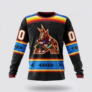 Personalized NHL Arizona Coyotes Crewneck Sweatshirt Special Native Heritage Design 1