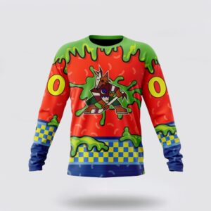 Personalized NHL Arizona Coyotes Crewneck Sweatshirt Special Nickelodeon Design 1