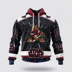 Personalized NHL Arizona Coyotes Hoodie X Star Wars Meteor Shower Design 3D Hoodie 1 1
