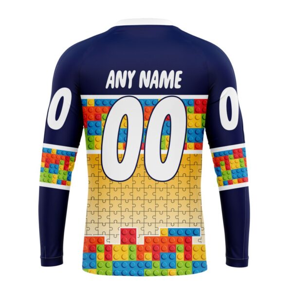Personalized NHL Boston Bruins Crewneck Sweatshirt Autism Awareness Design