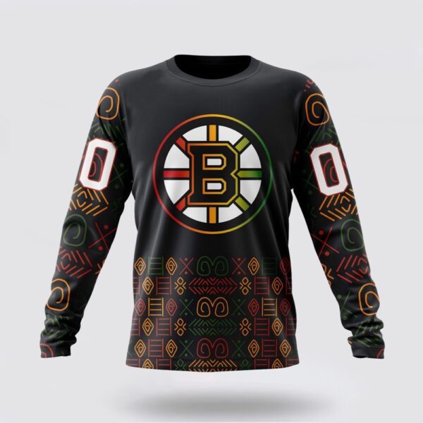 Personalized NHL Boston Bruins Crewneck Sweatshirt Special Design For Black History Month