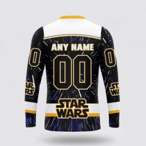 Personalized NHL Boston Bruins Crewneck Sweatshirt X Star Wars Meteor Shower Design 2