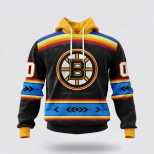 Personalized NHL Boston Bruins Hoodie Special Native Heritage Design 3D Hoodie 1 1