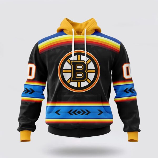 Personalized NHL Boston Bruins Hoodie Special Native Heritage Design 3D Hoodie