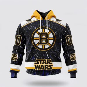 Personalized NHL Boston Bruins Hoodie X Star Wars Meteor Shower Design 3D Hoodie 1 1