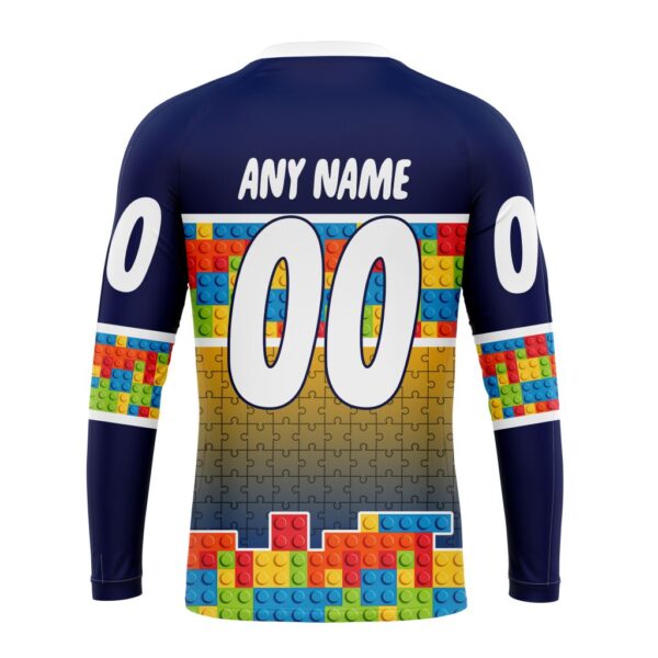 Personalized NHL Buffalo Sabres Crewneck Sweatshirt Autism Awareness Design