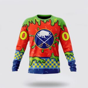 Personalized NHL Buffalo Sabres Crewneck Sweatshirt Special Nickelodeon Design 1