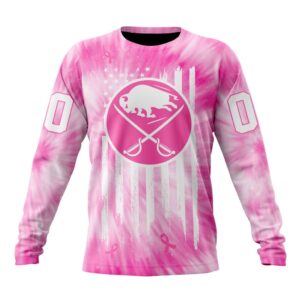 Personalized NHL Buffalo Sabres Crewneck Sweatshirt Special Pink Tie Dye Unisex Shirt 1