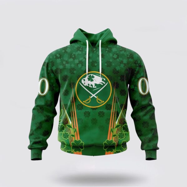 Personalized NHL Buffalo Sabres Hoodie Full Green Design For St Patrick’s Day 3D Hoodie