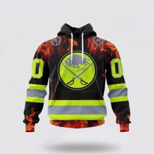 Personalized NHL Buffalo Sabres Hoodie Special Design Honoring Firefighters 3D Hoodie 2 1