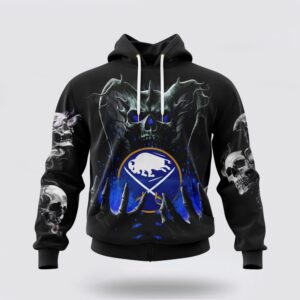 Personalized NHL Buffalo Sabres Hoodie Special Skull Art Design 3D Hoodie 1 1