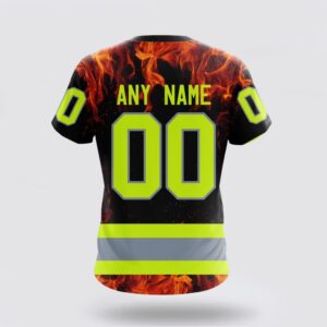 Personalized NHL Calgary Flames 3D T Shirt Special Design Honoring Firefighters Unisex Tshirt 2