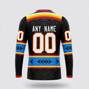 Personalized NHL Calgary Flames Crewneck Sweatshirt Special Native Heritage Design 2