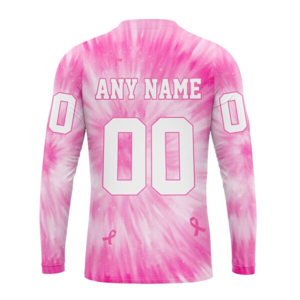 Personalized NHL Calgary Flames Crewneck Sweatshirt Special Pink Tie Dye Unisex Shirt