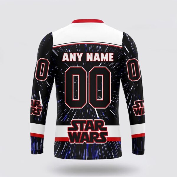 Personalized NHL Calgary Flames Crewneck Sweatshirt X Star Wars Meteor Shower Design