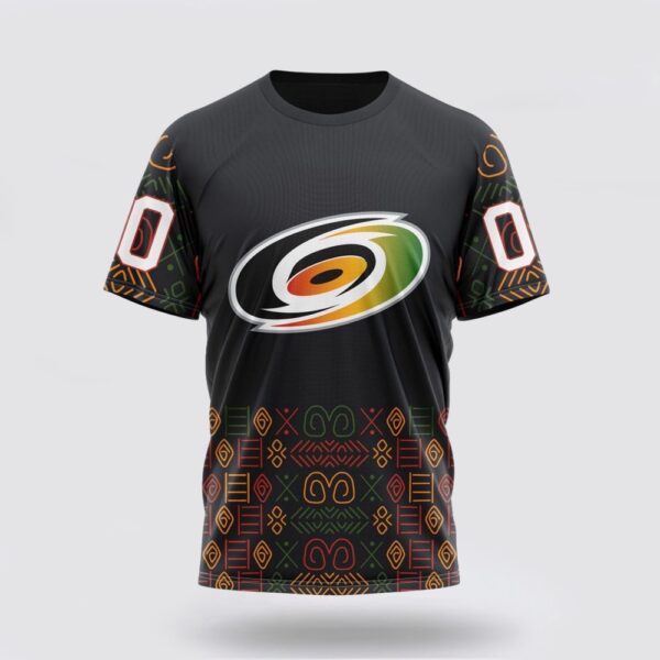 Personalized NHL Carolina Hurricanes 3D T Shirt Special Design For Black History Month Unisex Tshirt