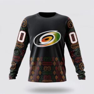 Personalized NHL Carolina Hurricanes Crewneck Sweatshirt Special Design For Black History Month 1