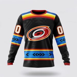 Personalized NHL Carolina Hurricanes Crewneck Sweatshirt Special Native Heritage Design 1