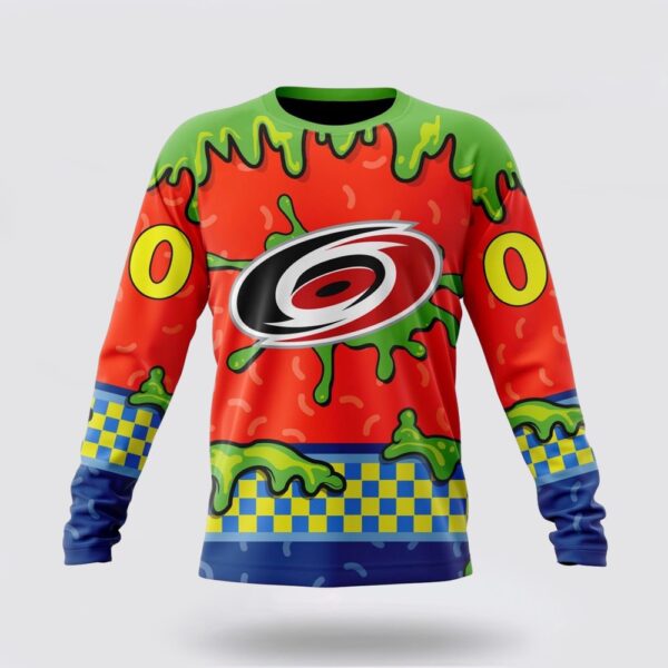 Personalized NHL Carolina Hurricanes Crewneck Sweatshirt Special Nickelodeon Design