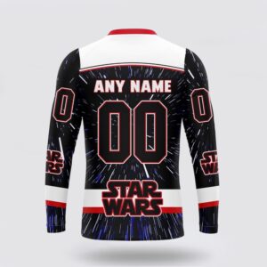 Personalized NHL Carolina Hurricanes Crewneck Sweatshirt X Star Wars Meteor Shower Design 2