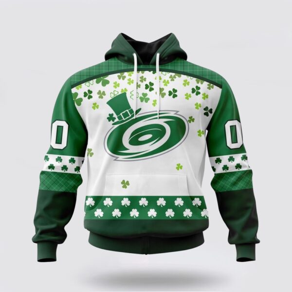 Personalized NHL Carolina Hurricanes Hoodie Special Design For St Patrick Day 3D Hoodie