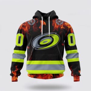Personalized NHL Carolina Hurricanes Hoodie Special Design Honoring Firefighters 3D Hoodie 2 1