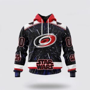 Personalized NHL Carolina Hurricanes Hoodie X Star Wars Meteor Shower Design 3D Hoodie 1 1