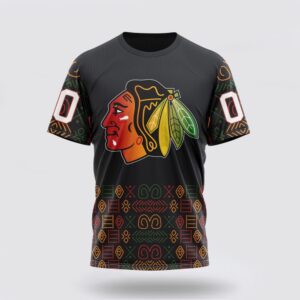 Personalized NHL Chicago Blackhawks 3D T Shirt Special Design For Black History Month Unisex Tshirt 1