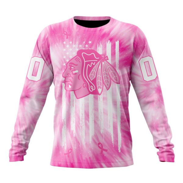 Personalized NHL Chicago Blackhawks Crewneck Sweatshirt Special Pink Tie Dye Unisex Shirt