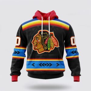 Personalized NHL Chicago Blackhawks Hoodie Special Native Heritage Design 3D Hoodie 1 1