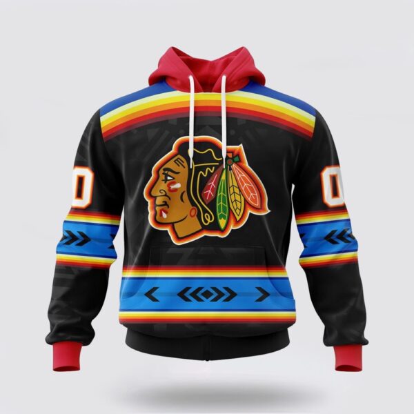 Personalized NHL Chicago Blackhawks Hoodie Special Native Heritage Design 3D Hoodie