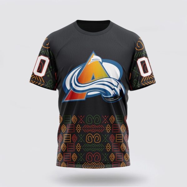 Personalized NHL Colorado Avalanche 3D T Shirt Special Design For Black History Month Unisex Tshirt