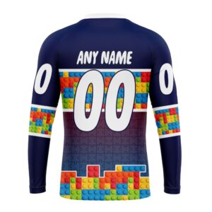 Personalized NHL Colorado Avalanche Crewneck Sweatshirt Autism Awareness Design 2