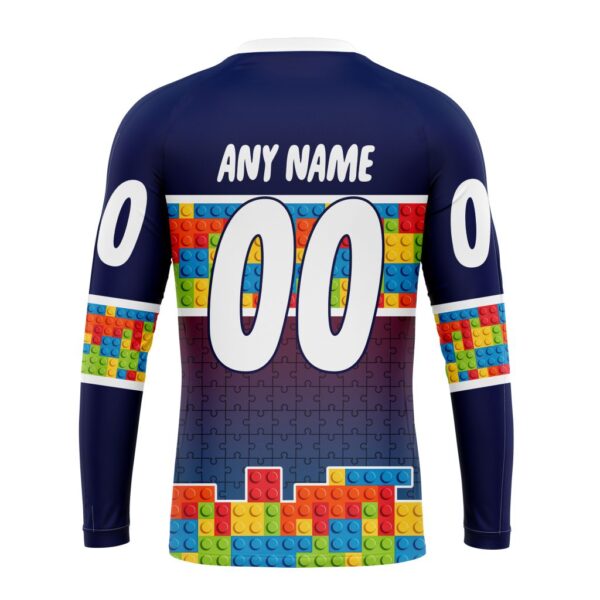 Personalized NHL Colorado Avalanche Crewneck Sweatshirt Autism Awareness Design