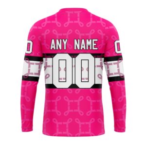 Personalized NHL Colorado Avalanche Crewneck Sweatshirt I Pink I Can In October We Wear Pink Breast Cancer 2