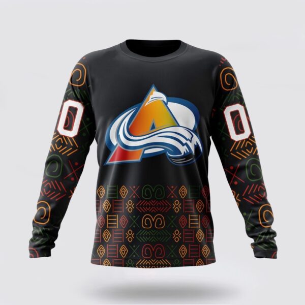 Personalized NHL Colorado Avalanche Crewneck Sweatshirt Special Design For Black History Month