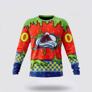 Personalized NHL Colorado Avalanche Crewneck Sweatshirt Special Nickelodeon Design 1