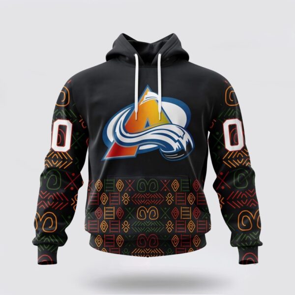 Personalized NHL Colorado Avalanche Hoodie Special Design For Black History Month 3D Hoodie